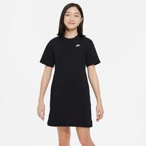 NIKE Girls Black Sportswear T-Shirt Dress Size 8-9yrs